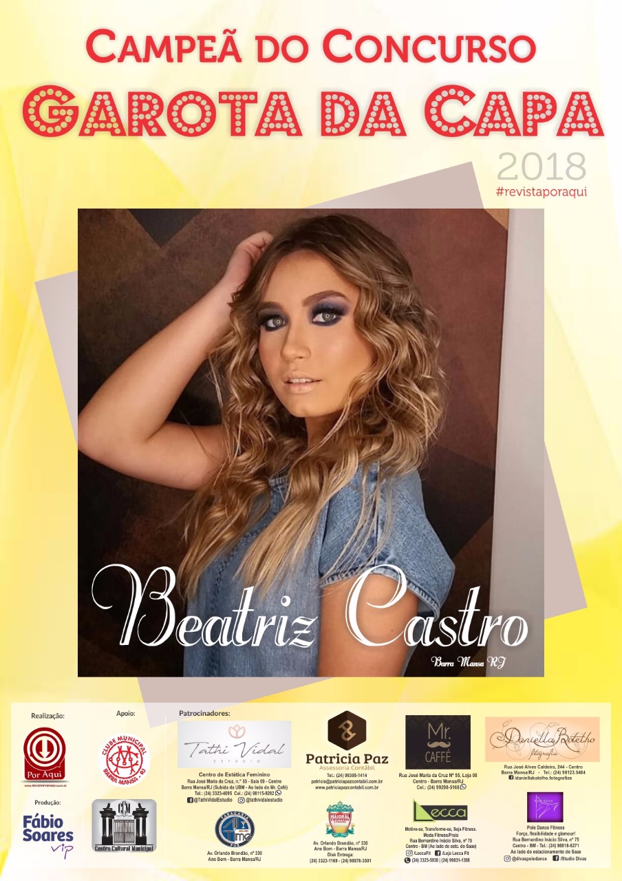 Beatriz Castro é a vencedora do concurso 'Garota da Capa 2018'